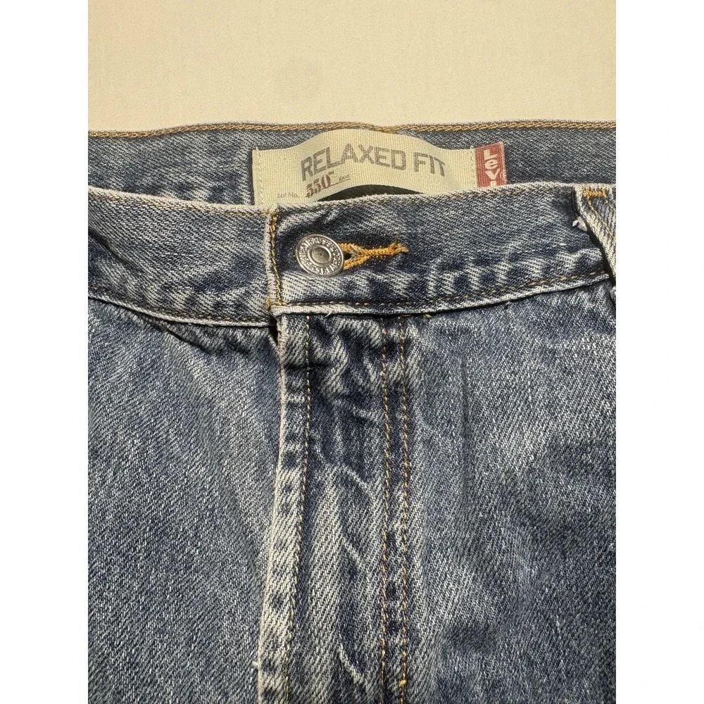 Levis 550 Relaxed Fit Jeans Mens 42x30 Blue Medium Wash Denim 550-0216